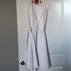 Ann Taylor white wrap dress